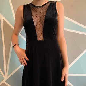 Black short length dress